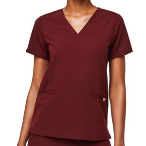 Figs Burgandy Casma Scrub Top • 2 Pocket • S